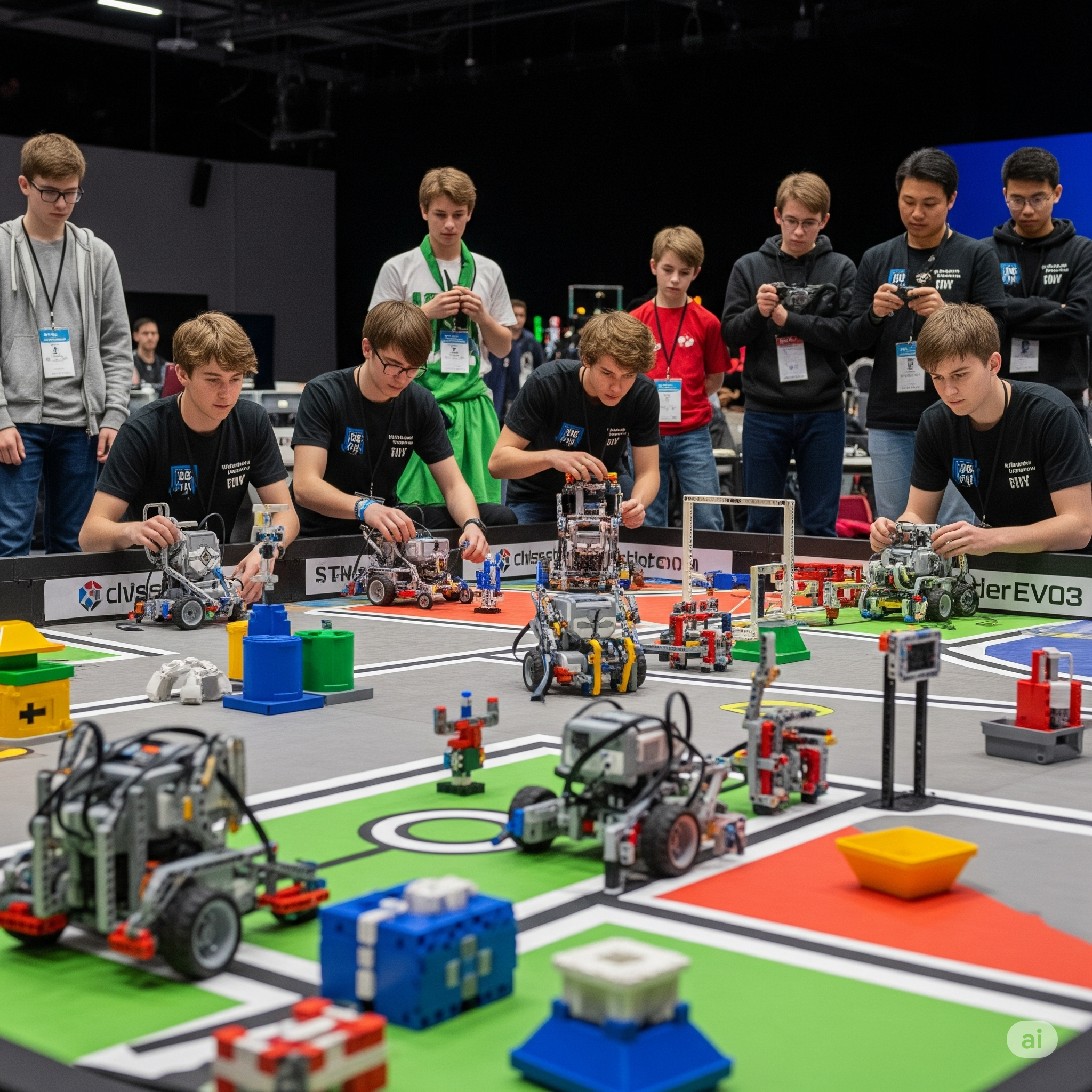 Dziecko buduje robota LEGO